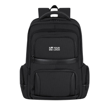 Gepolsterter Laptop-Rucksack aus Polyester und Kunstleder, 15 Zoll