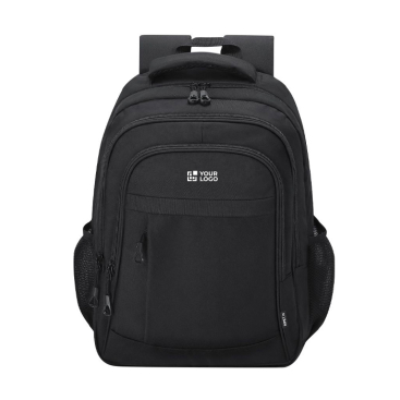 Gepolsterter Laptop-Rucksack faus RPET mit Trolleyband, 15 Zoll