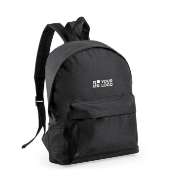 Gepolsterter Rucksack aus recyceltem Kunststoff Ansicht mit Druckbereich