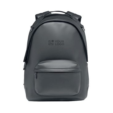 Laptop-Rucksack aus Kunstleder mit Vordertasche, 15''