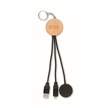 Ladekabel-Set mit Uhrenladefunktion als Schlüsselanhänger