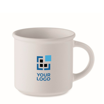 Einfarbige Tasse in matter Farbe mit Oberrand, 300 ml