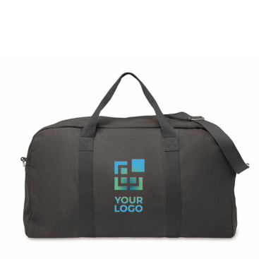 Einfarbige Reisetasche aus recyceltem Gewebe mit Doppelgriff