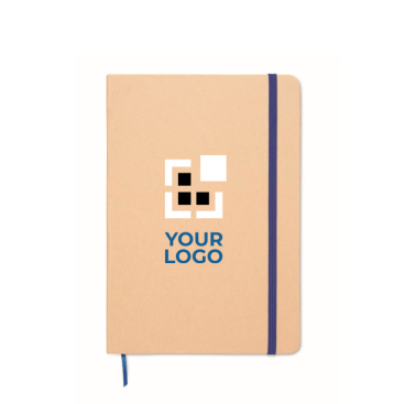 Liniertes Notizbuch mit Gummiband und Lesezeichen, A5