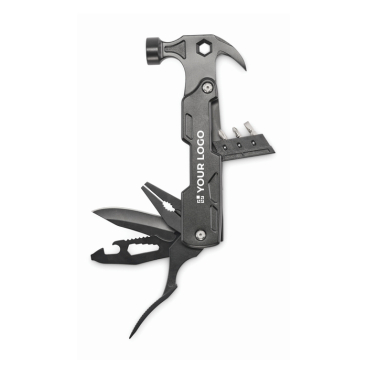 14-in-1-Multitool-Hammer aus Edelstahl und Aluminium