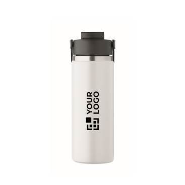 Doppelwandige Edelstahlflasche mit Strohhalm 500 ml