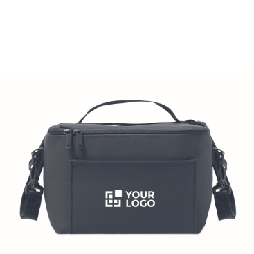 Kühltasche aus PU mit recyceltem Polyester mit Tasche und Schultergurt 5,5 L