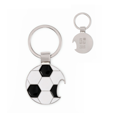 Schlüsselanhänger Flaschenöffner aus Zinklegierung in Fußballform