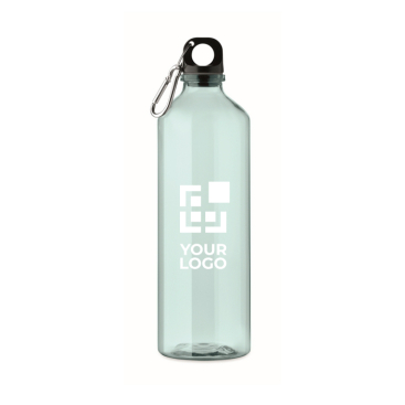 Transluzente RPET-Flasche mit Karabiner 750ml