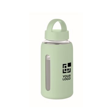 Borosilikatglasflasche mit Silikonhülle 600 ml