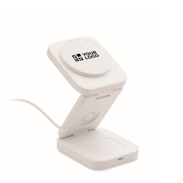 Faltbare kabellose 3-in-1-Ladestation mit USB-C-Eingang, 15 W