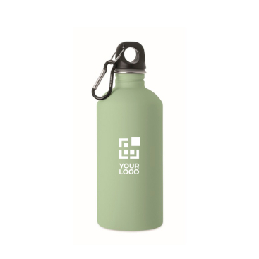 Auslaufsichere Flasche aus recyceltem Edelstahl mit gummierter Oberfläche 500 ml