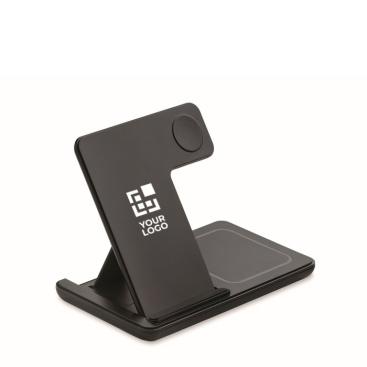 Faltbare kabellose 3-in-1-Ladestation mit integriertem Ständer, 15 W