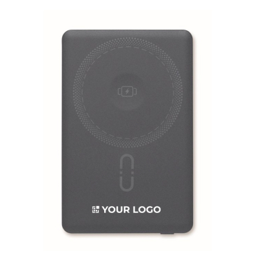 Magnetische Powerbank aus recyceltem Aluminium mit Kabel und Ring, 5.000 mAh