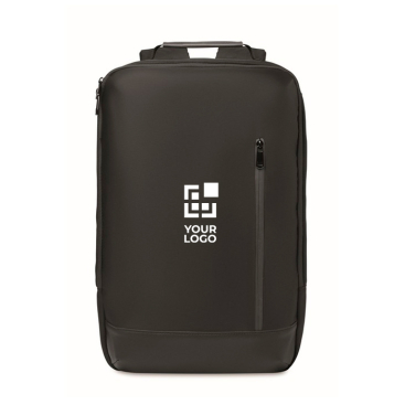 Laptoprucksack mit PU-Details und Trolley-Schlaufe für 15 Zoll