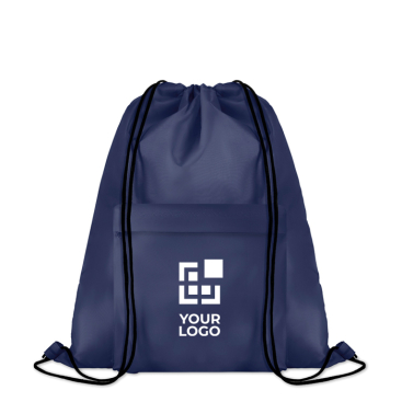 Originelle Turnbeutel mit Tasche bedrucken Ansicht mit Druckbereich