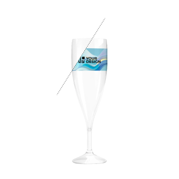 Wiederverwendbares Champagnerflöten-Glas aus Tritan®-Kunststoff 140 ml