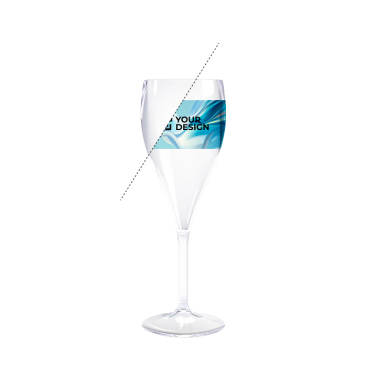 Sektflöte aus SAN-Kunststoff, in der EU hergestellt, 140 ml
