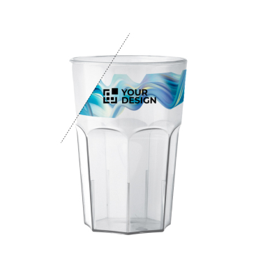 Wiederverwendbarer Kunststoffbecher aus Tritan® aus europäischer Herstellung 400 ml