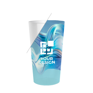 Stapelbarer Kunststoffbecher mit InMold-Kennzeichnung, 600 ml