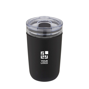Glasbecher mit Thermofunktion Ansicht mit Druckbereich