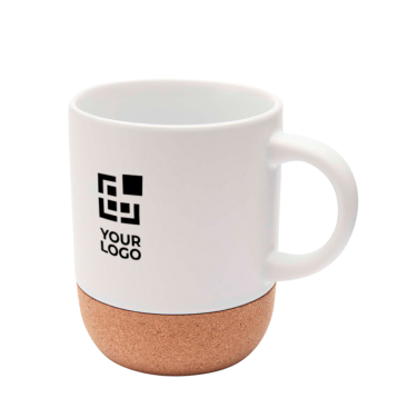 Keramiktasse mit matter Oberfläche und Korkboden, 300 ml