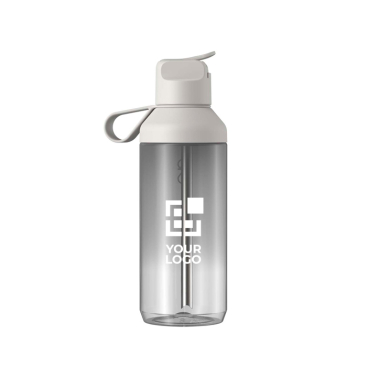 Transparente Trinkflasche mit Strohhalm und Klappdeckel, 710 ml, Ocean Bottle