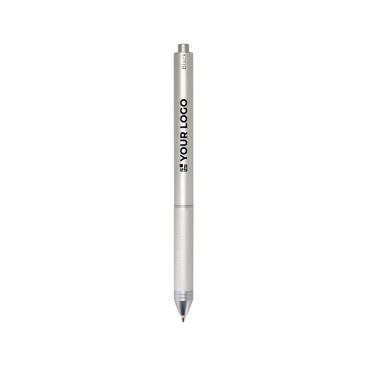 4-in-1-Kugelschreiber aus Edelstahl mit Druckbleistift und drei Tintenfarben