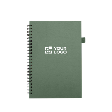A5-Notizbuch aus Kunstleder mit festem Einband, Spiralbindung und linierten Seiten JournalBooks