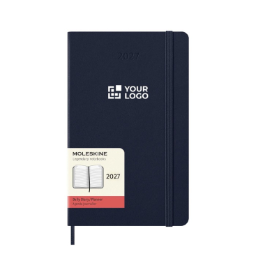 Taschenkalender in Lederoptik mit Tagesansicht und Hardcover, Moleskine