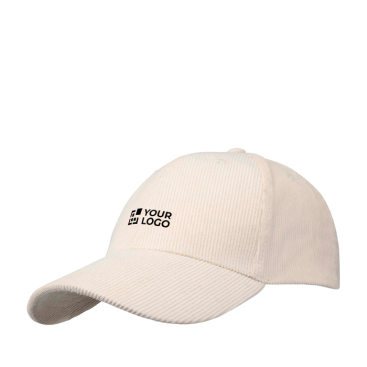 Klassische 6-Panel-Cap aus recyceltem Cord 280 g/m²