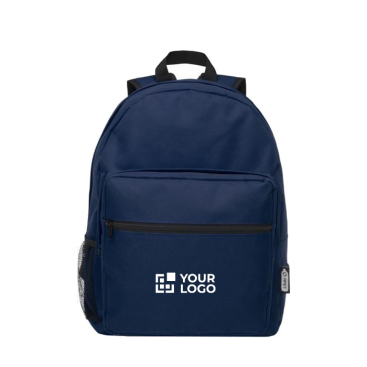 Recycelter Rucksack zum Bedrucken lassen Ansicht mit Druckbereich
