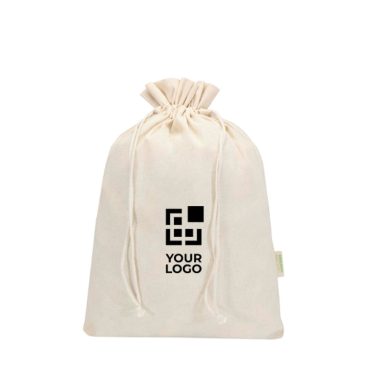 Geschenktasche aus Baumwolle mit Kordelzugverschluss 140 g/m²