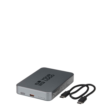Magnetische Powerbank aus recyceltem Aluminium, 10.000 mAh