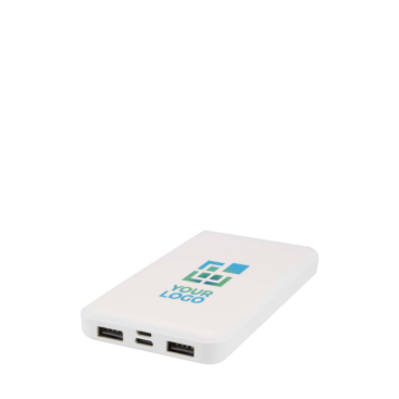 Powerbank aus recyceltem Kunststoff mit LED-Ladeanzeige 10.000 mAh