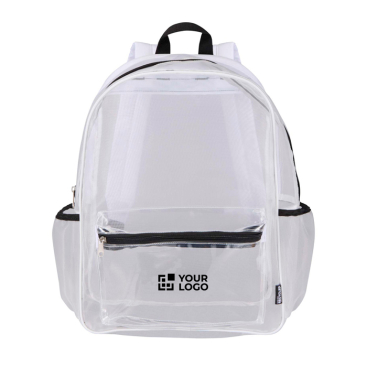 Transparenter Rucksack aus recyceltem Netzgewebe mit Fronttasche, 18 l