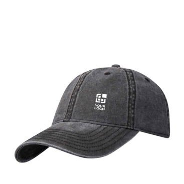 Casual-Cap aus gewaschenem, recyceltem Baumwollstoff 245 g/m²