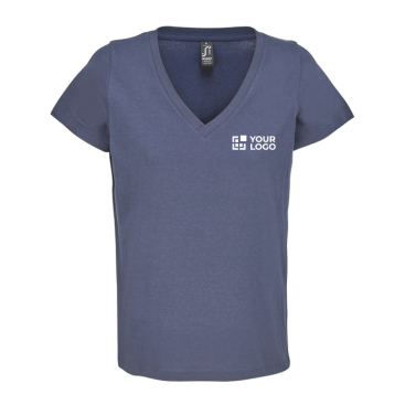 Damen T-Shirt aus halbgekämmter Baumwolle mit V-Ausschnitt SOL'S