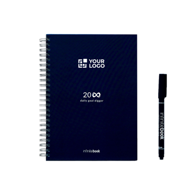 A5-Notizbuch mit Hardcover und InfiniteBook-Scan, schwarze Tinte