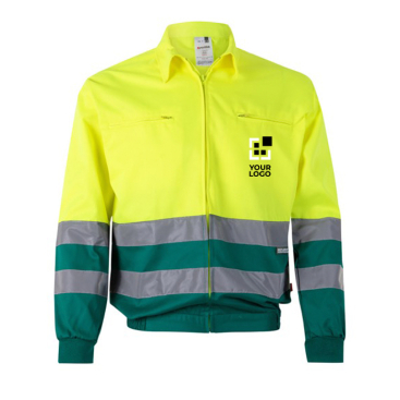 Unisex-Arbeitsjacke mit Sicherheitsstreifen, 210 g/m2 