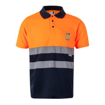 Zweifarbiges Arbeitspoloshirt aus Polyester, 160 g/m2 