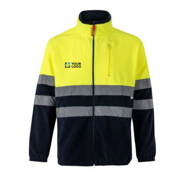 Arbeits-Fleecejacke mit Warnschutz aus Polyester, 280 g/m2 