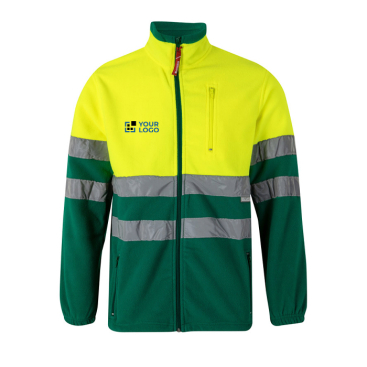 Unisex-Arbeits-Fleecejacke mit Reflektoren, 280 g/m2 