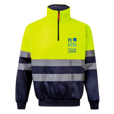 Fleecearbeitspulli mit hohem Kragen aus Polyester, 300 g/m2 