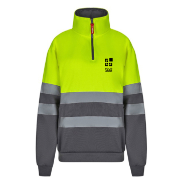 Fleece-Sweatshirt aus Polyester mit hohem Kragen, 300 g/m2 