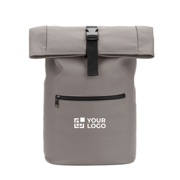 Rolltop-Laptop-Rucksack aus Kunstleder 15 L 16''