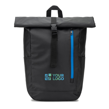 Rolltop-Reiserucksack aus wasserdichtem recyceltem Polyester 14''