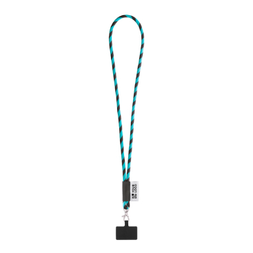 Rundkordel-Lanyard mit Karabiner und Handyhalterung 6,5 x 4,1 cm