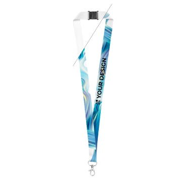 Lanyard aus Recycling-Polyester mit Sicherheitsverschluss