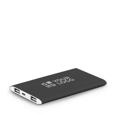 Tragbare Aluminium-Powerbank mit LED-Taschenlampe, 7.200 mAh